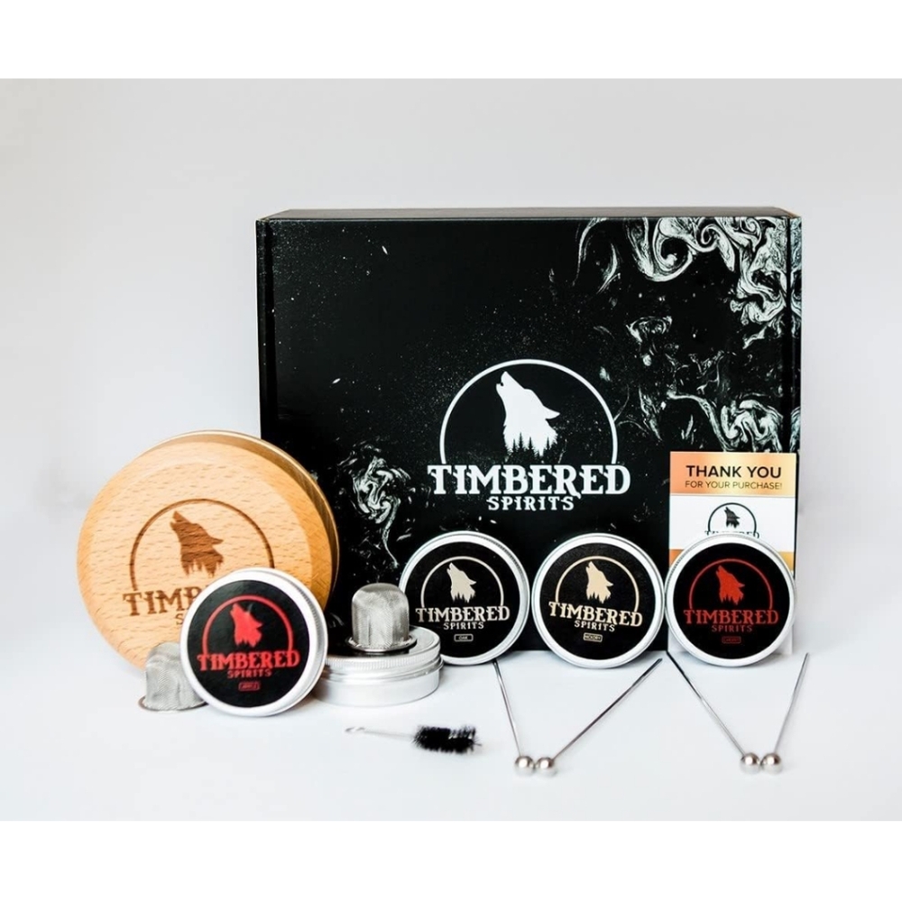 Timbered Spirits Cocktail Smoker Kit With 5 Wood Chip Types New